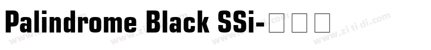 Palindrome Black SSi字体转换